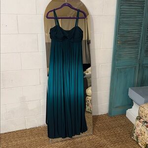 Bisou Bisou Teal Ombre Maxi Dress with Spaghetti Straps